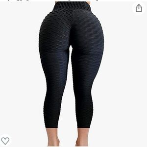 Black ankle butt scrunch leggings